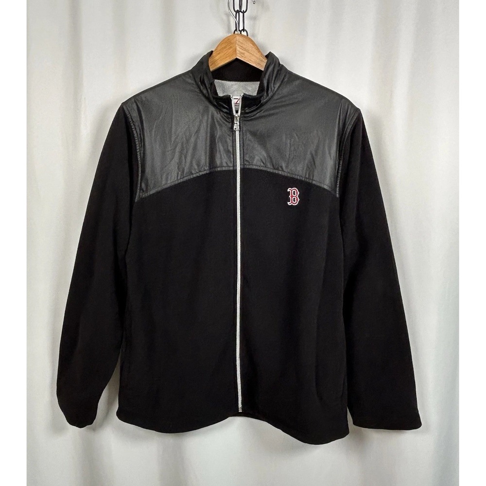 Cutter & Buck Women's S/P Boston Red Sox Jacket Black Lightweight‎ Zip-Up Logo
